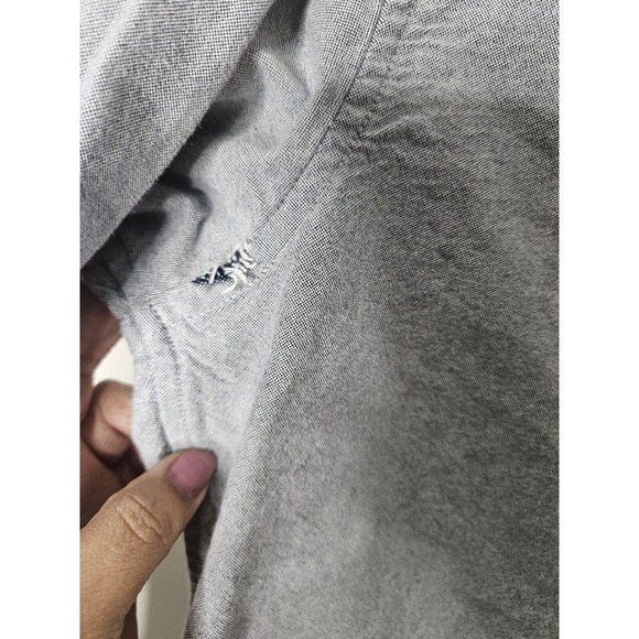 Taylor Stitch Button Up Shirt Pocket Handmade Cotton Mens 36 Gray - Picture 4 of 7